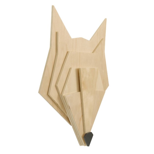 Little Love By Nojo Natural Wood Wall Decor Fox 3d