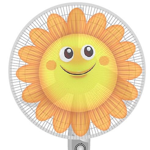 10 Pcs Cartoon Children Safety Electric Fan Cover All-Inclusive Mesh Fan Protection Net Anti-Pinch Hand Cover， Specification: 18 Inch(Sun Flower)