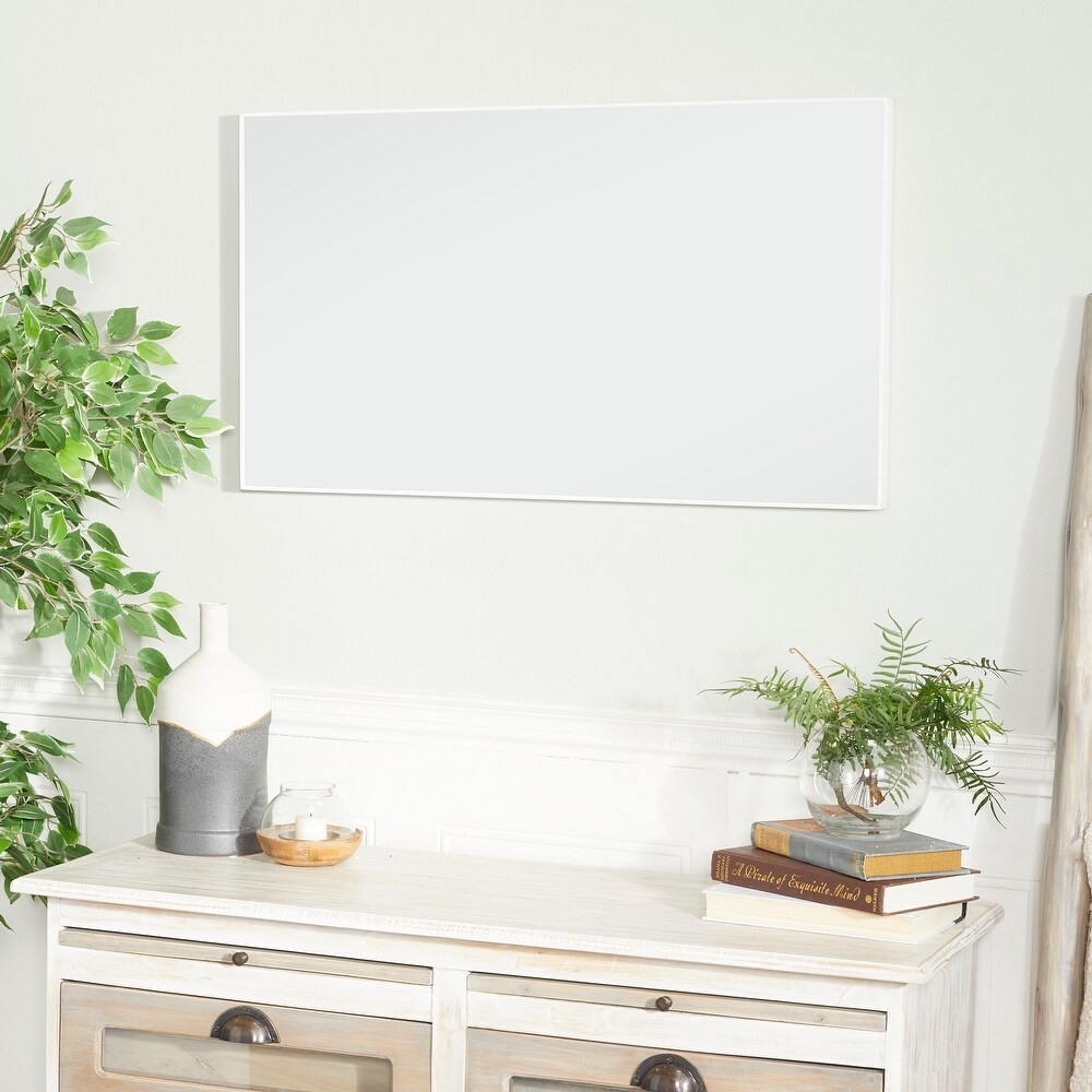 Contemporary Rectangular Wall Mirror   Multiple Finishes and Sizes