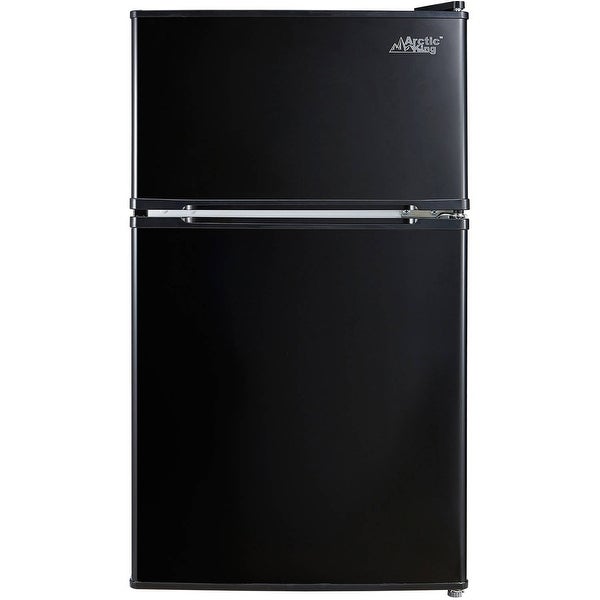 3.2 Cu Feet Two Door Compact Refrigerator with Freezer， Black， E-star