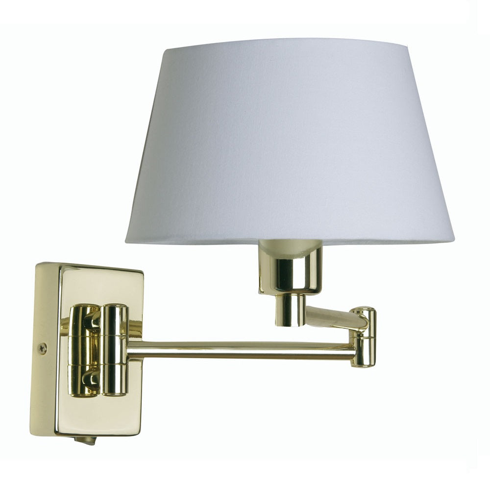 Britalia 220061 Polished Brass Vintage Switched Double Swing Arm Wall Light Bracket