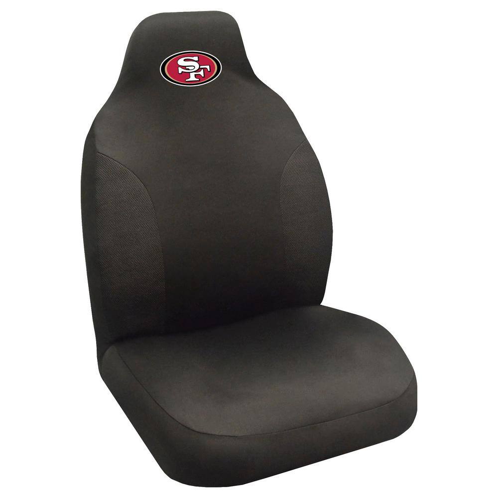 FANMATS NFL - San Francisco 49ers Black Polyester Embroidered 0.1 in. x 20 in. x 40 in. Seat Cover 15624