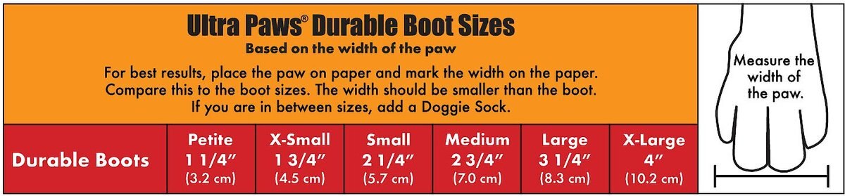 Ultra Paws Durable Dog Boots， 4 count