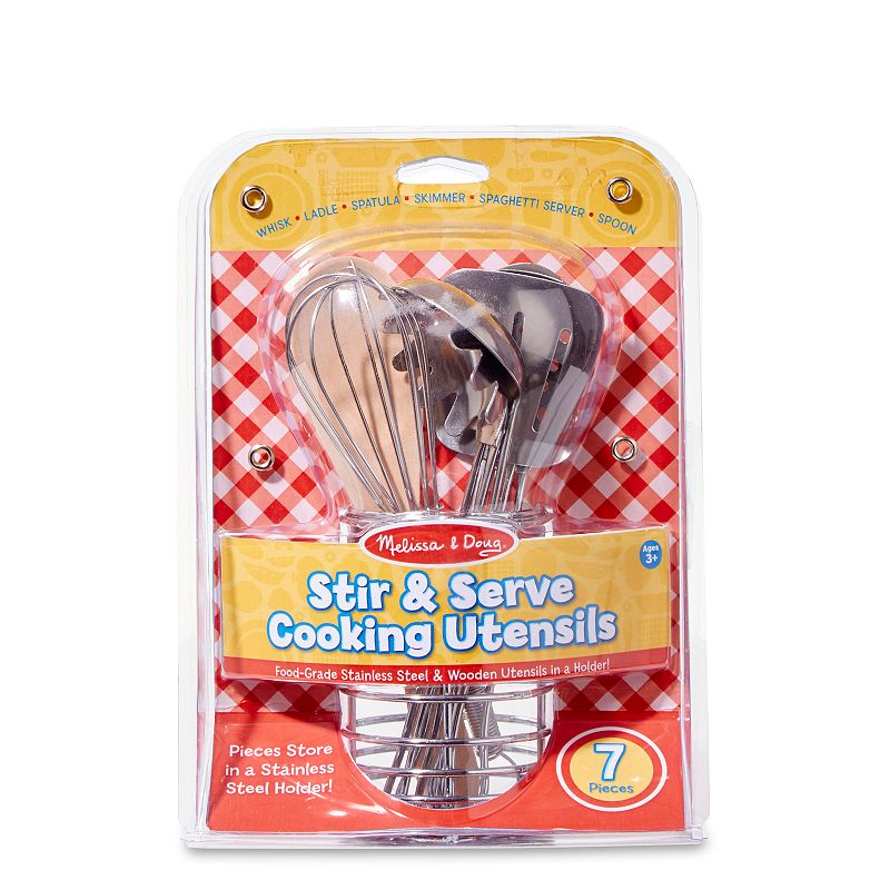 Melissa and Doug Let's Play House! Stir and Serve Cooking Utensils Play Set