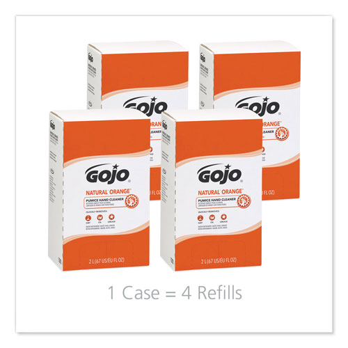 Gojo NATURAL ORANGE Pumice Hand Cleaner Refill | Citrus Scent， 2000mL， 4