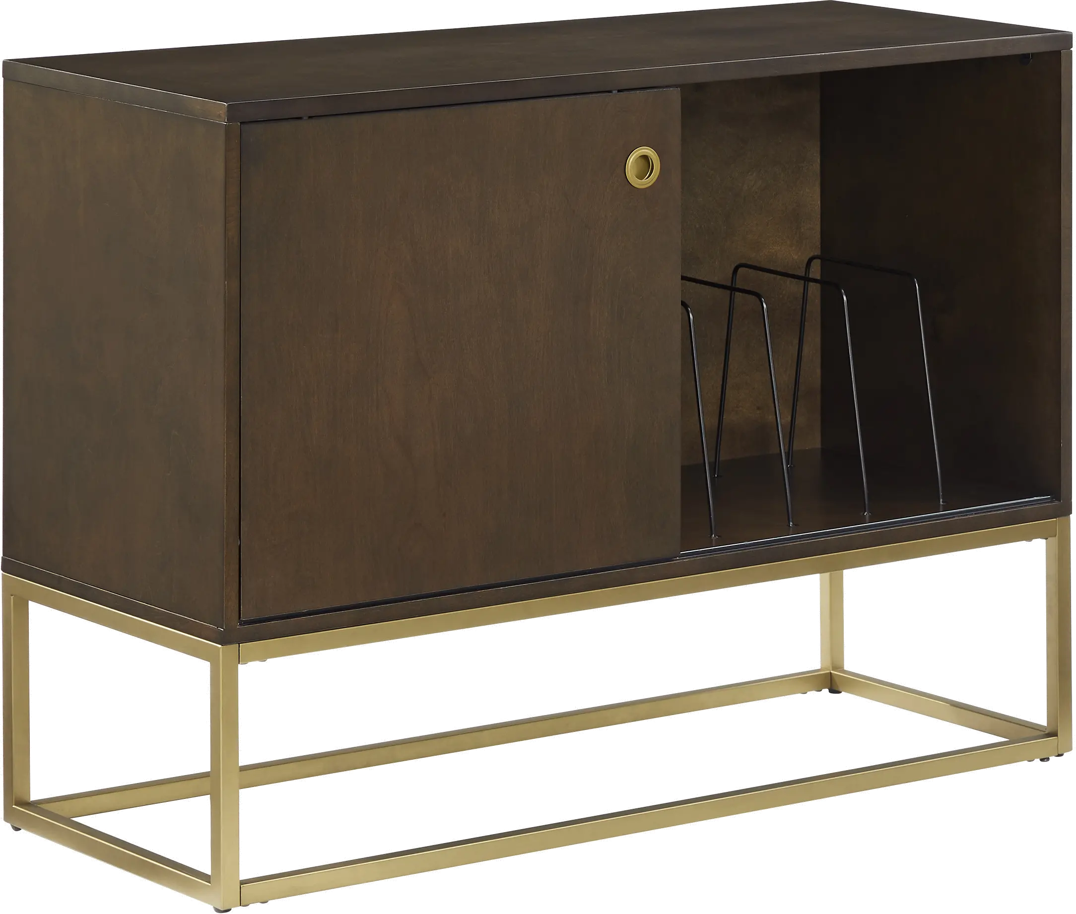 Byron Media Console with Gold Base