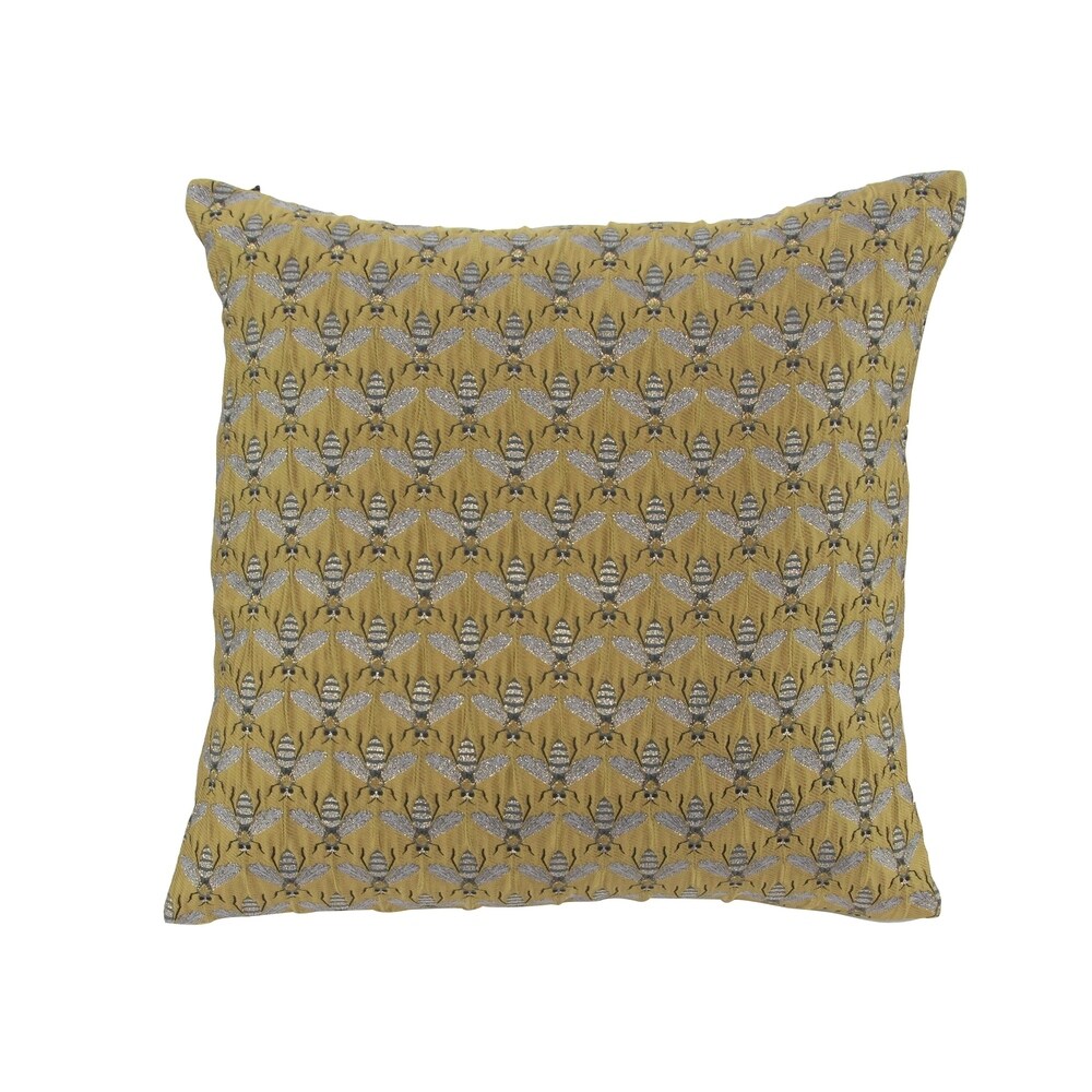 Modern 17 x 17 Inch Mustard Yellow Pillowcase