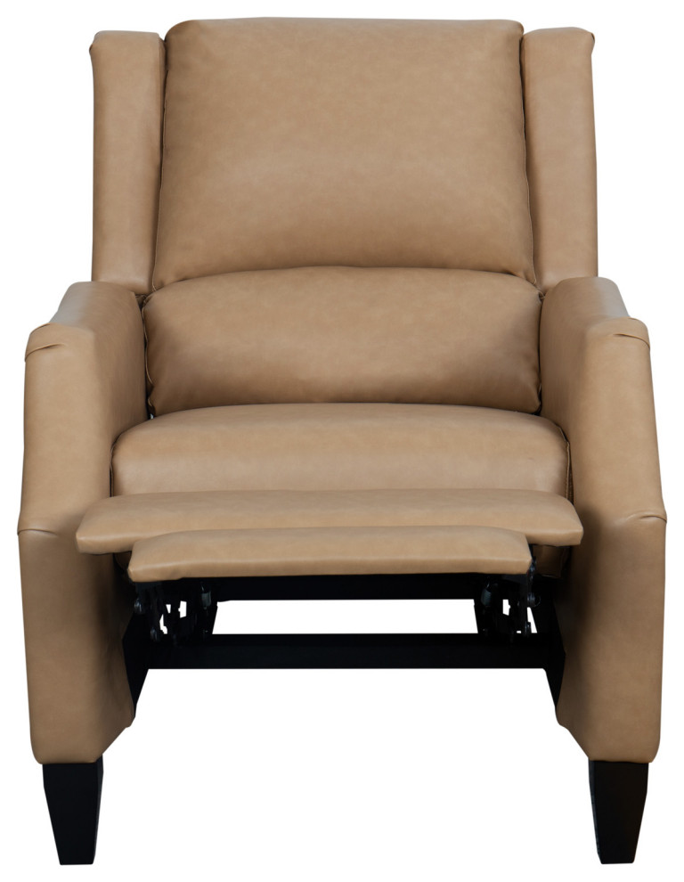 Warren Faux Leather Pushback Recliner   Transitional   Recliner Chairs   by Abbyson Living  Houzz