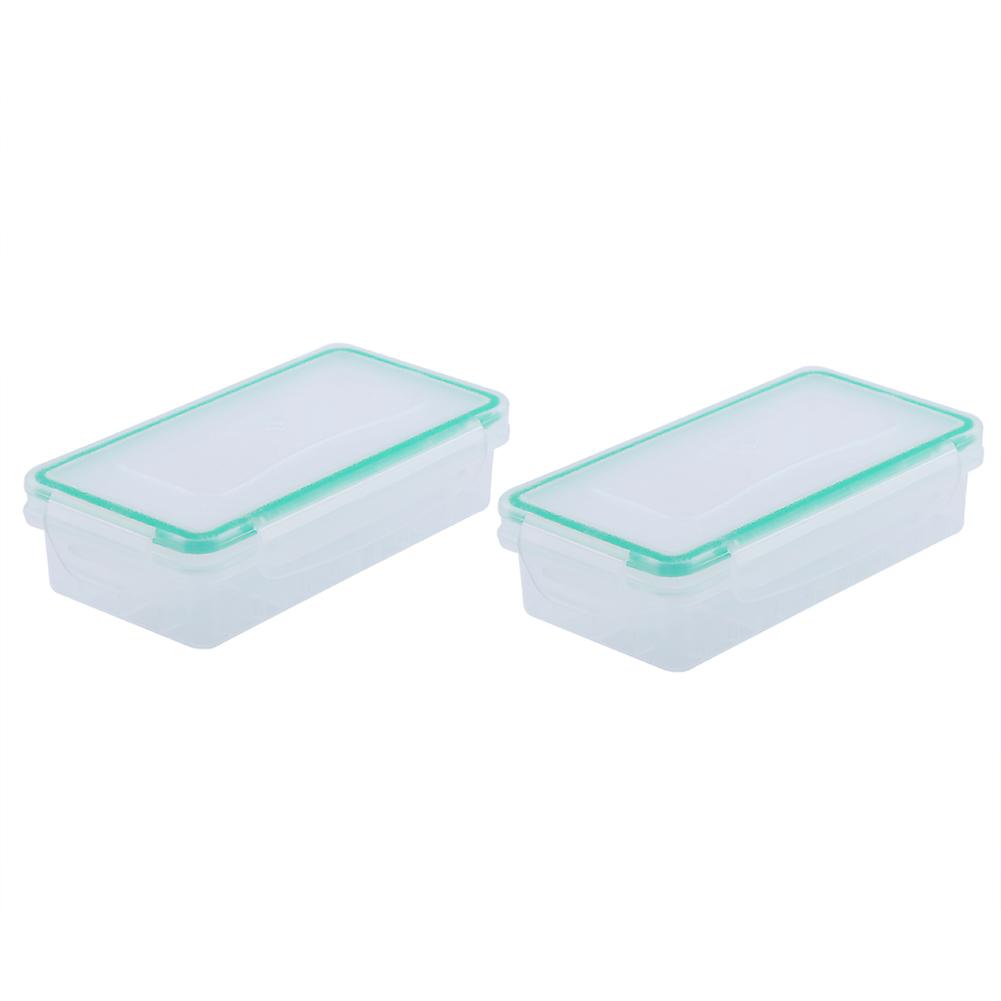 2 Pcs Hard Wear Resistant Plastic Case Waterproof 18650 Battery Holder Storage Box