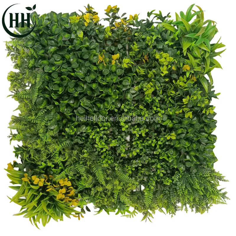 Factory Directly Supply Plants Panel Vertical Garden Green Decoration Boxwood Panels Hedge Artificial Plant Grass Wall