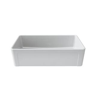 LaToscana La Toscana Farmhouse Apron-Front Fireclay 36 in. Single Basin Kitchen Sink in White LTW3619W