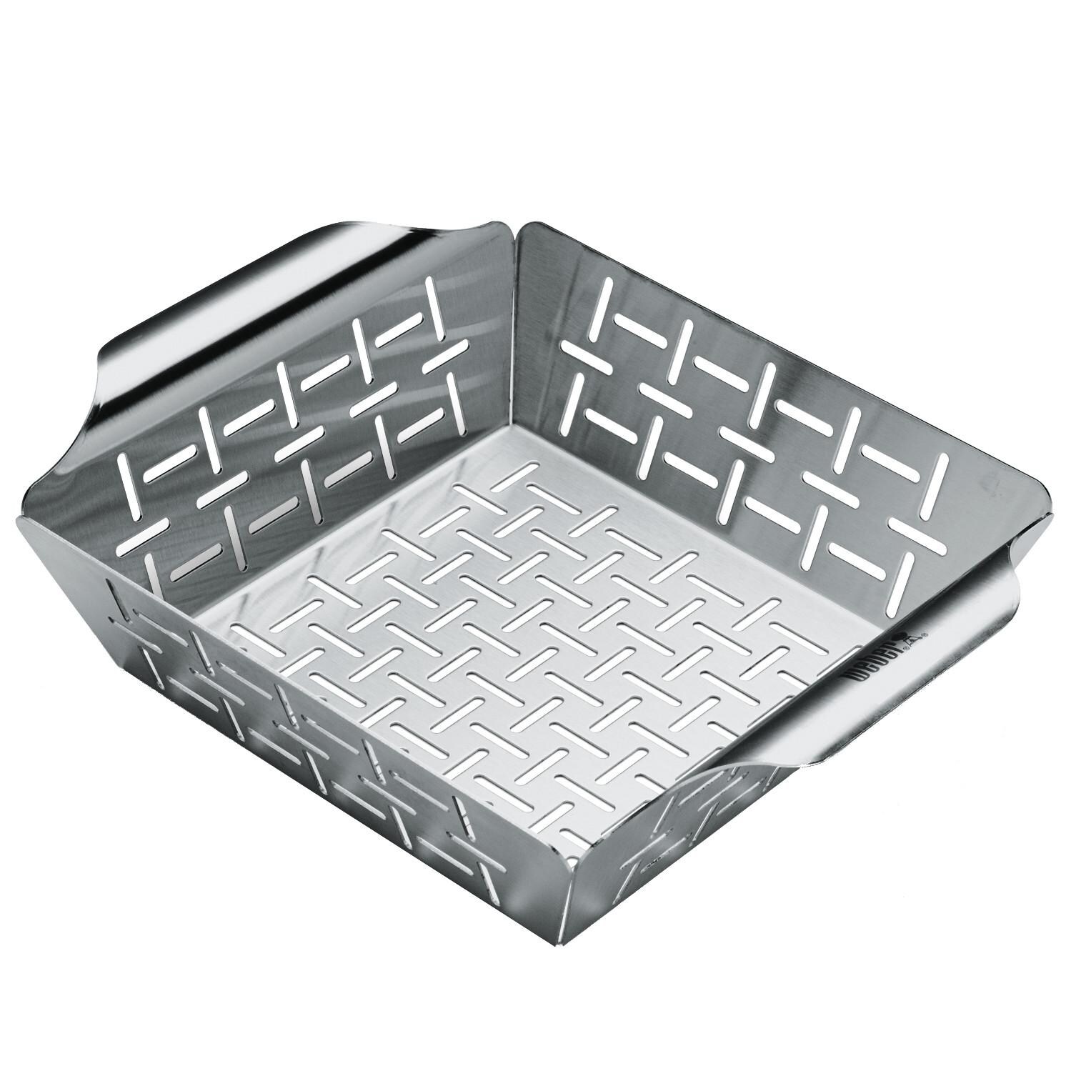 Weber 6481 Deluxe Small Stainless Steel Vegetable Grill Basket