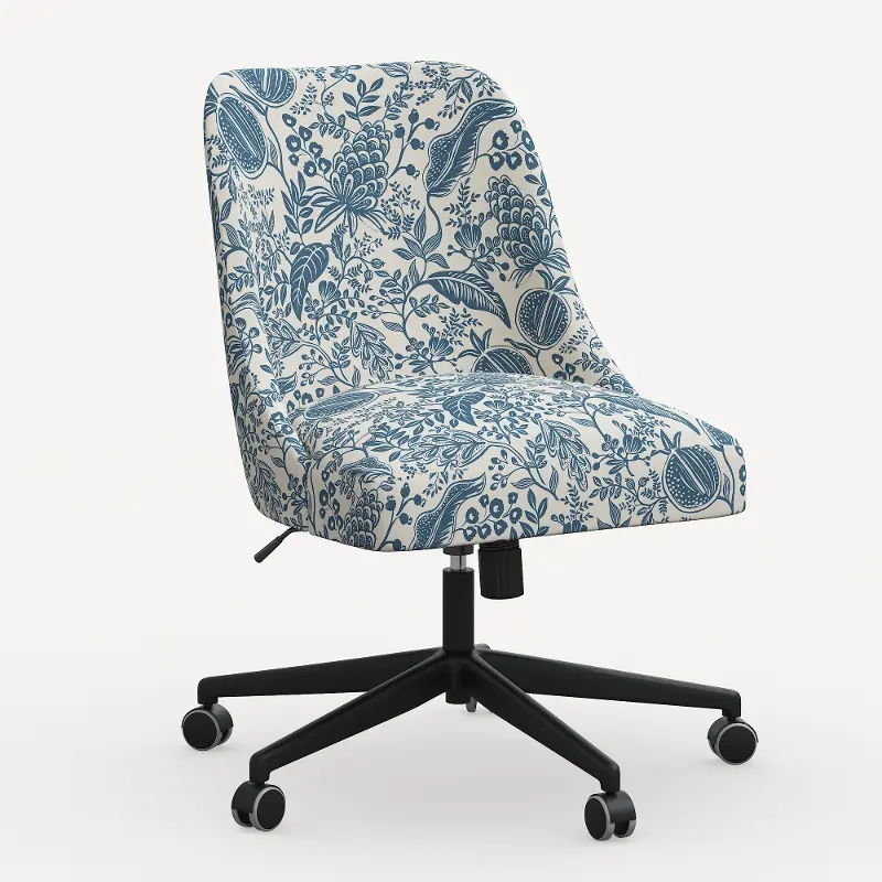 Rifle Paper Co. Oxford Blue Pomegranate Office Chair