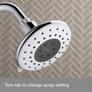 KOHLER Daisyfield 6-Spray Patterns with 1.75 GPM 4.94 in. Wall Mount Fixed Shower Head in Polished Chrome K-R24547-G-CP