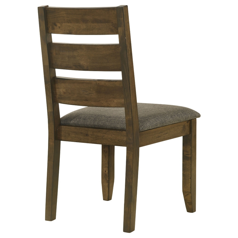 Coaster Furniture Alston Ladder Back Dining Side Chairs Knotty Nutmeg and Grey (Set of 2)   20.00'' x 22.75'' x 38.00''