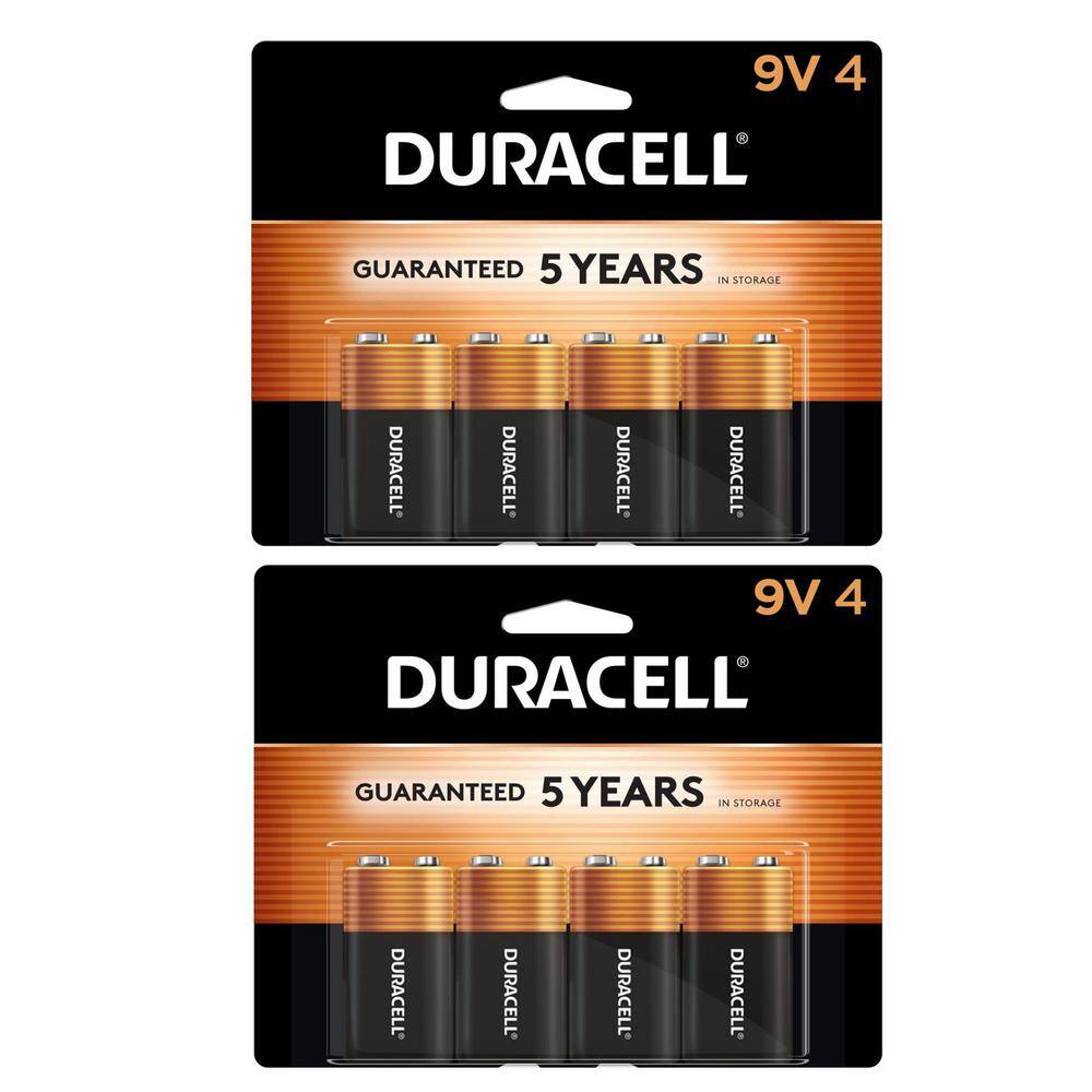 Duracell Coppertop 4-Count 9-Volt Alkaline Battery Mix Pack (8 Total Batteries) 004133304311