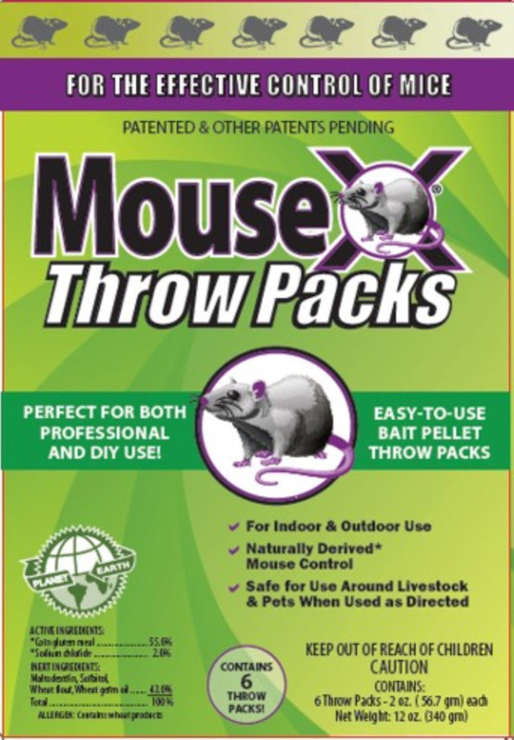 MOUSE X THROW PACKS 6PK