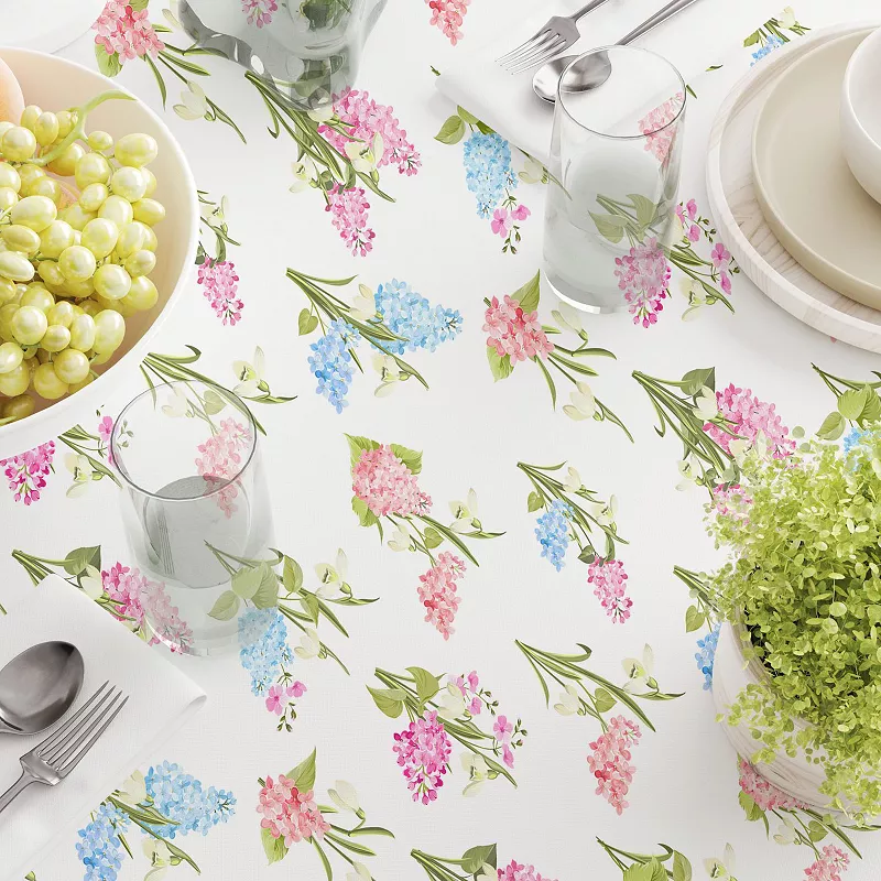 Square Tablecloth， 100% Polyester， 70x70， Garden Grown Flowers