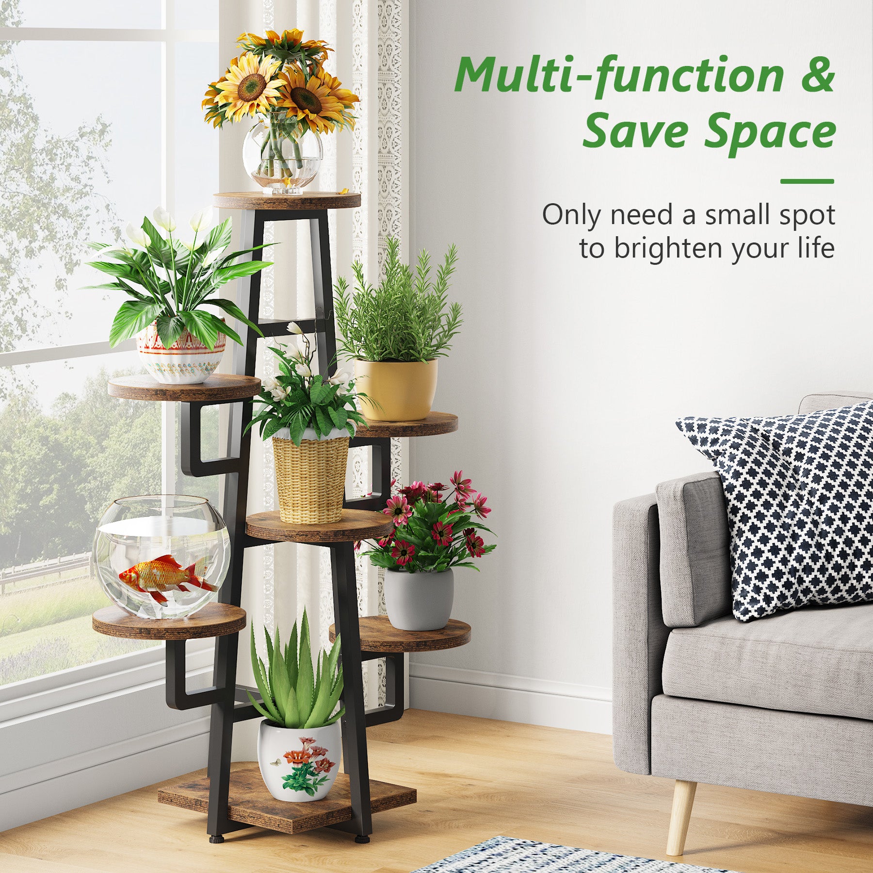 7-Tier Plant Stand, 43.3