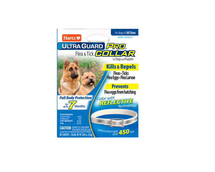 Hartz UltraGuard Pro Flea  Tick Reflective-X Collar for Dogs， 1 CT