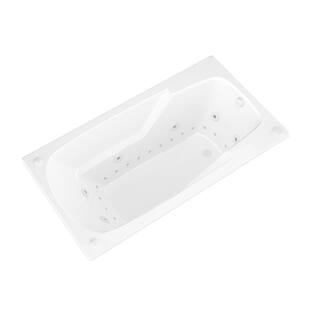 Universal Tubs Coral 5 ft. Rectangular Drop-in Whirlpool and Air Bath Tub in White HD3660EDR