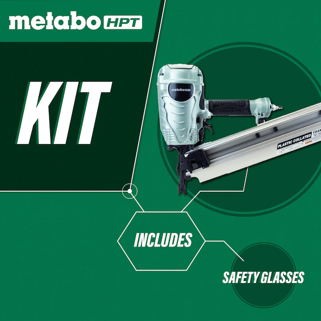 Metabo HPT 21-Degree Pneumatic Framing Nailer (NR90AES1M)