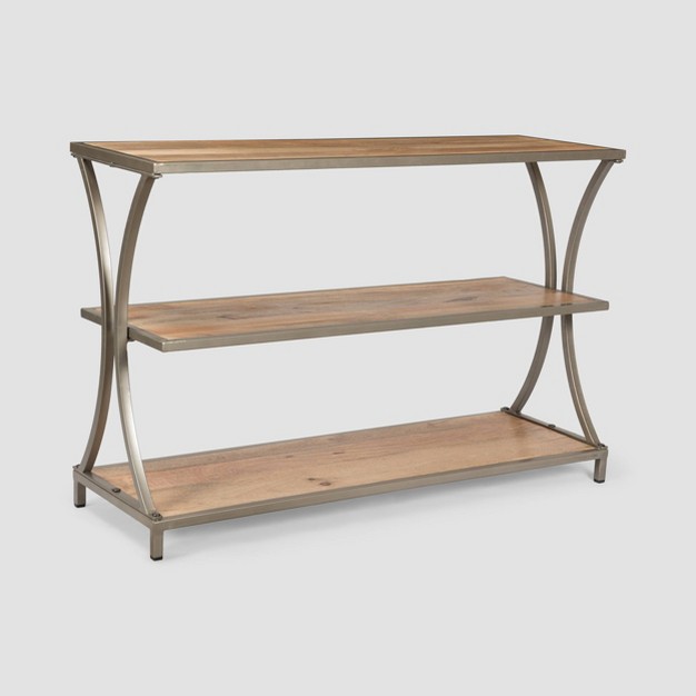 Kimball Modern Industrial Console Table Natural Christopher Knight Home