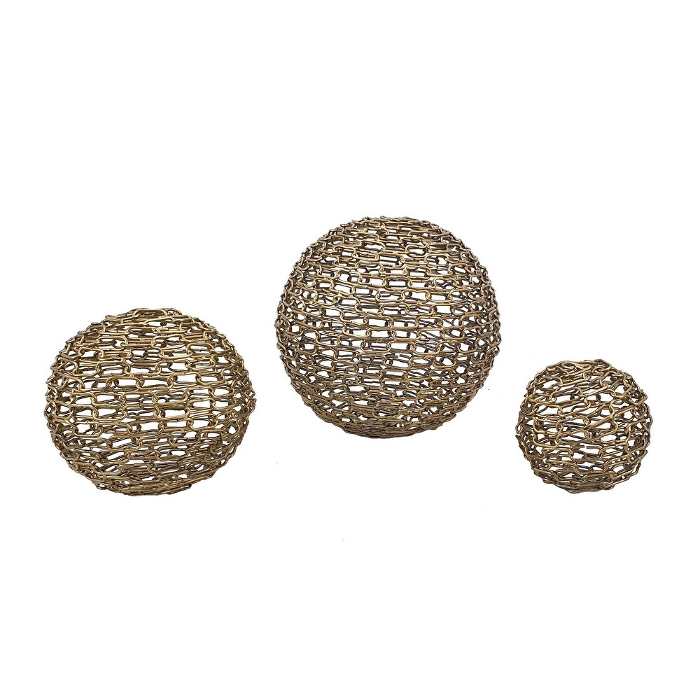 A B Home   Chain Deco Balls   Set of 3