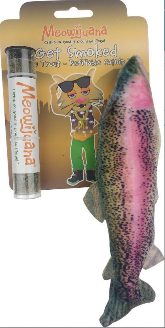 Meowijuana Get Smoked Refillable Catnip Fish Cat Toy