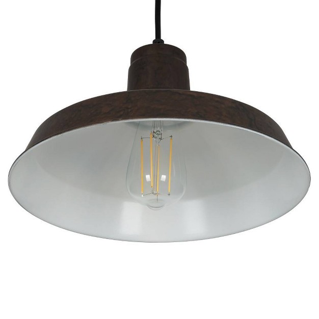 Metal Shade Pendant Ceiling Light Bronze Cresswell Lighting