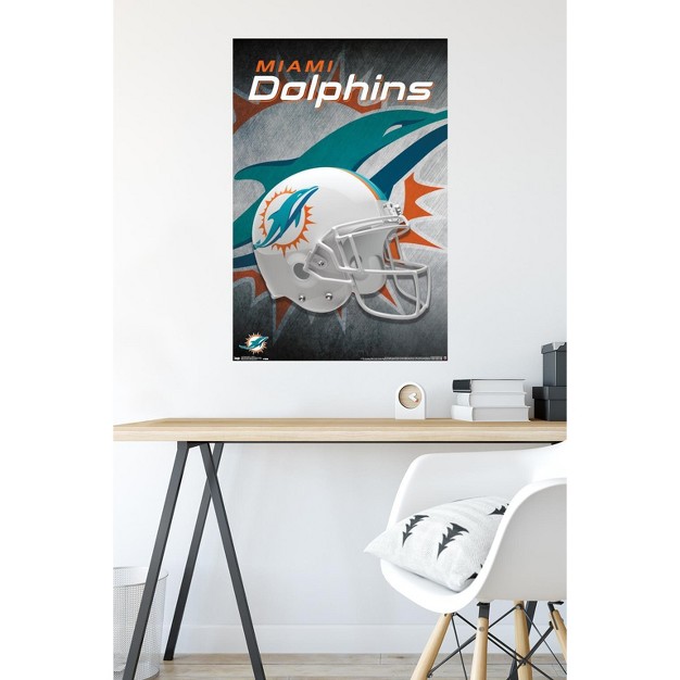 Trends International Nfl Miami Dolphins Helmet 18 Unframed Wall Poster Prints