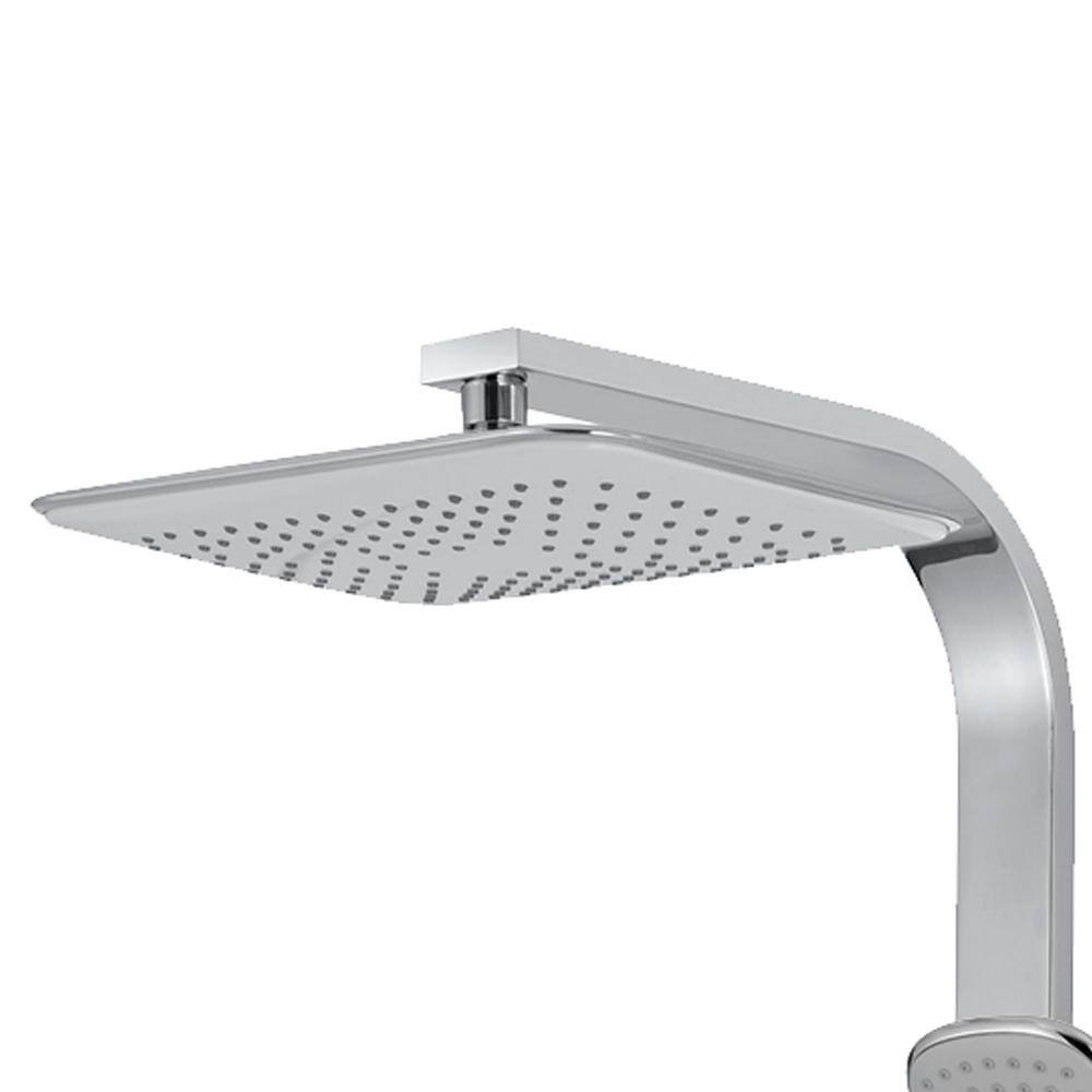 PULSE Showerspas Monte Carlo 6-Spray Patterns with 1.8 GPM 11.5 in. Wall Mounted Dual Shower Heads in Brushed Nickel 7004-BN-1.8GPM