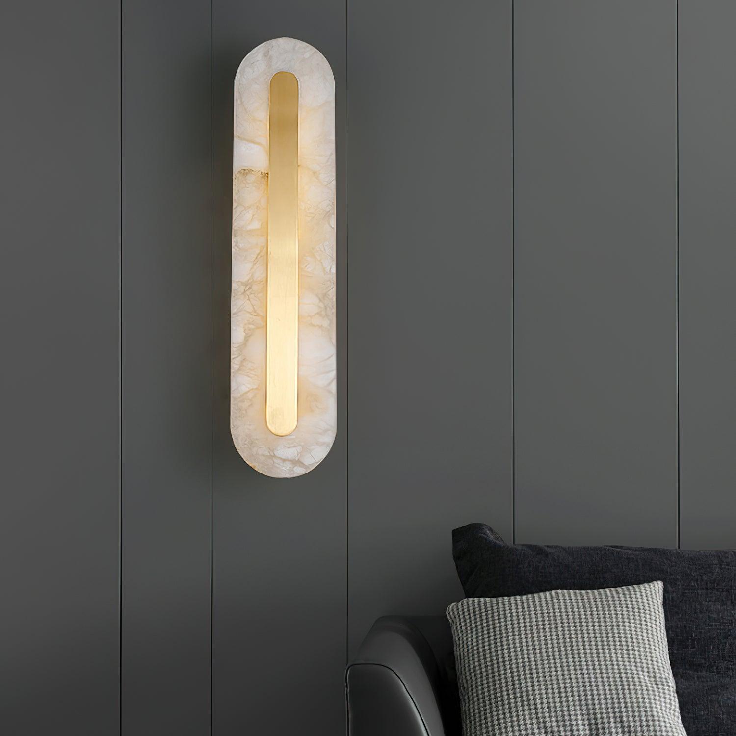 Alabaster Rounded Wall Light