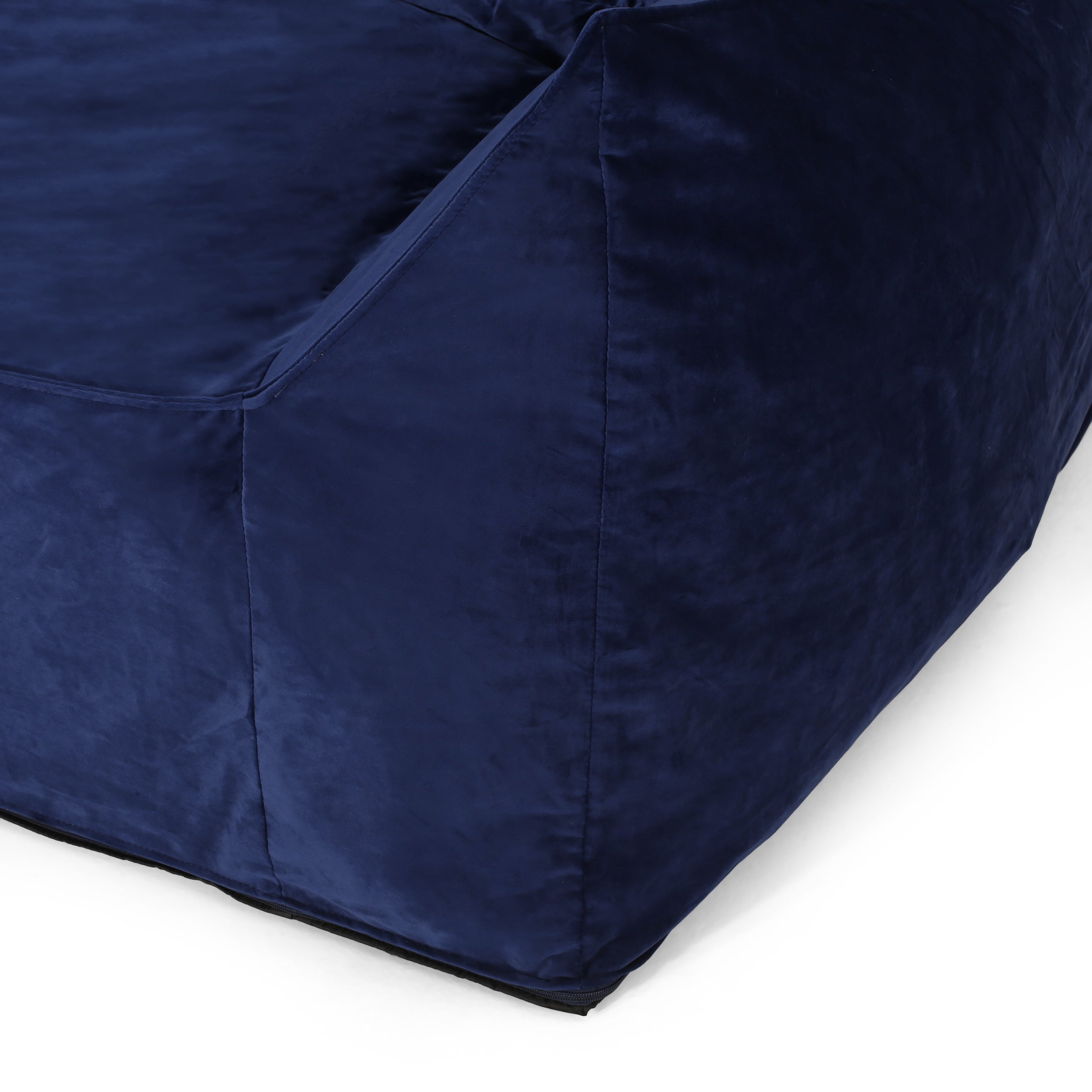 Calef Modern Velveteen 2 Seater Oversized Bean Bag Chair with Armrests