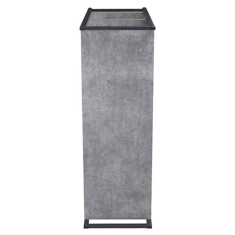 Household Essentials Faux-Concrete 3-Tier Wide Shelf