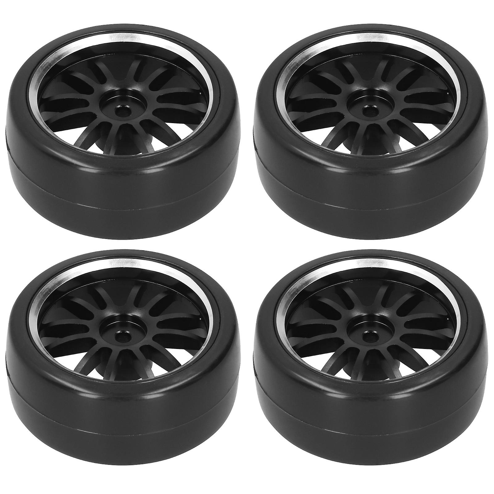 4pcs Aluminum Alloy Drift Tire Rc Car Accessories Fit For Wpl D12 1/10 Rc Truck 63mm