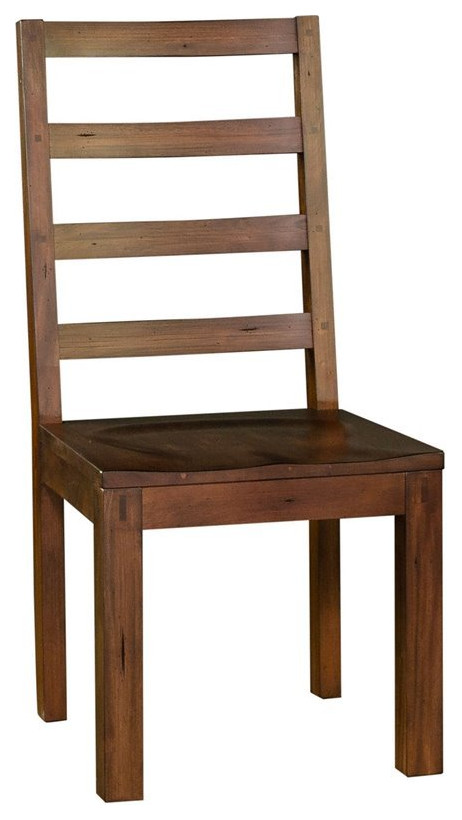 A America Anacortes Ladderback Dining Side Chair in Salvage Mahogany (Set of 2)   Transitional   Dining Chairs   by Homesquare  Houzz