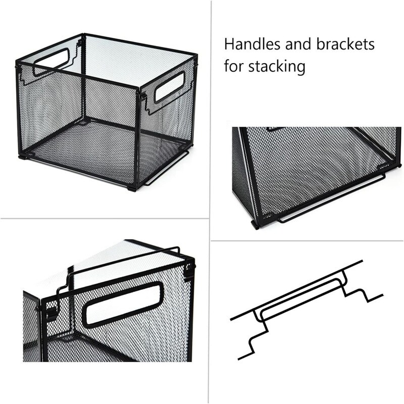 Metal File Holder Filing Box Black