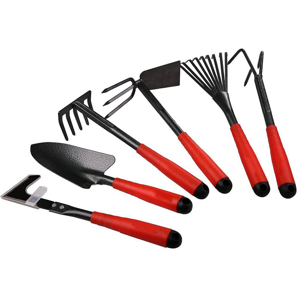 6-Piece Garden Hand Tools with High Carbon Steel Heads Garden Tool Set B071W8GDW5