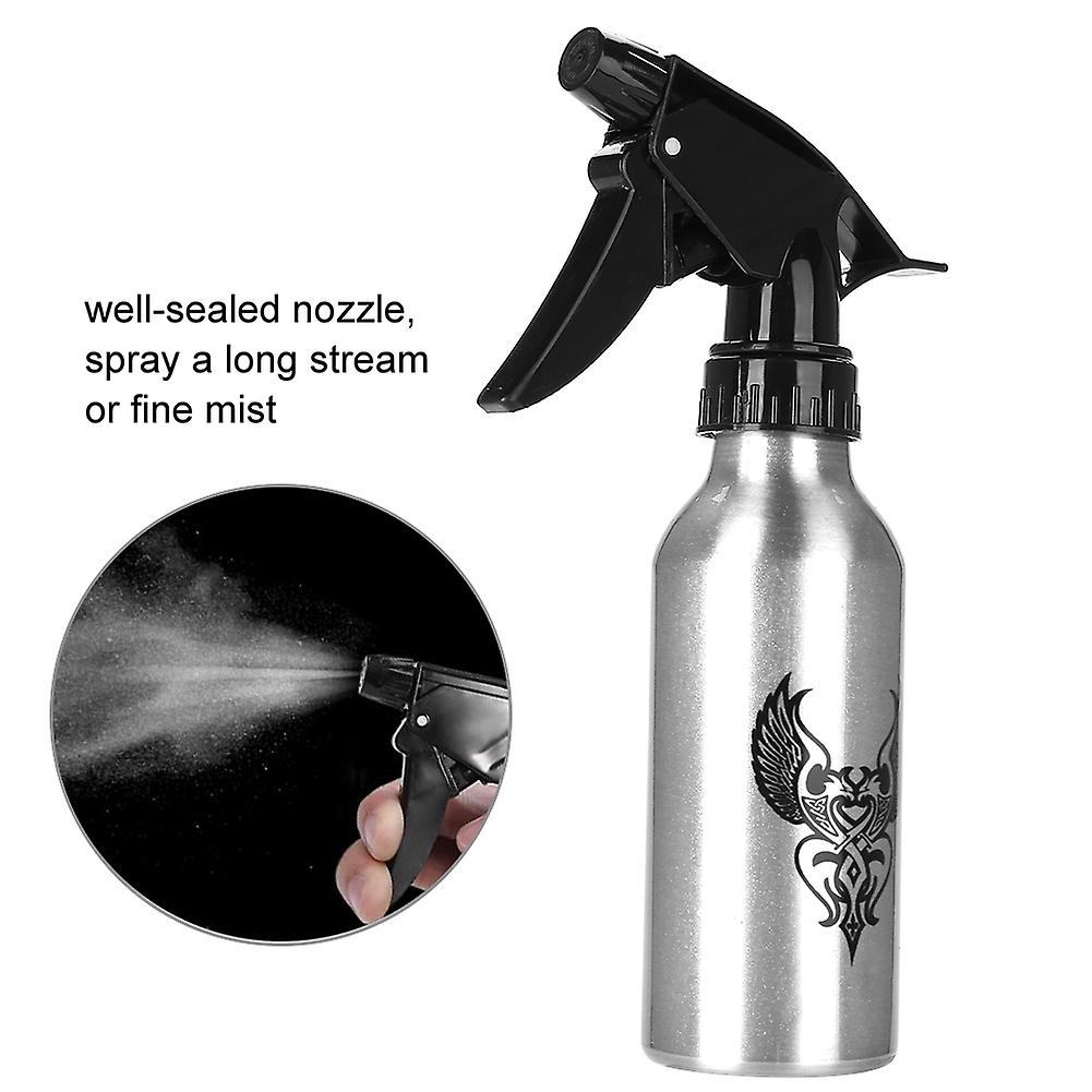 Professional Aluminum Alloy Tattoo Spray Bottle Green Algae Tattoo Cleaning Squirt(silvery)