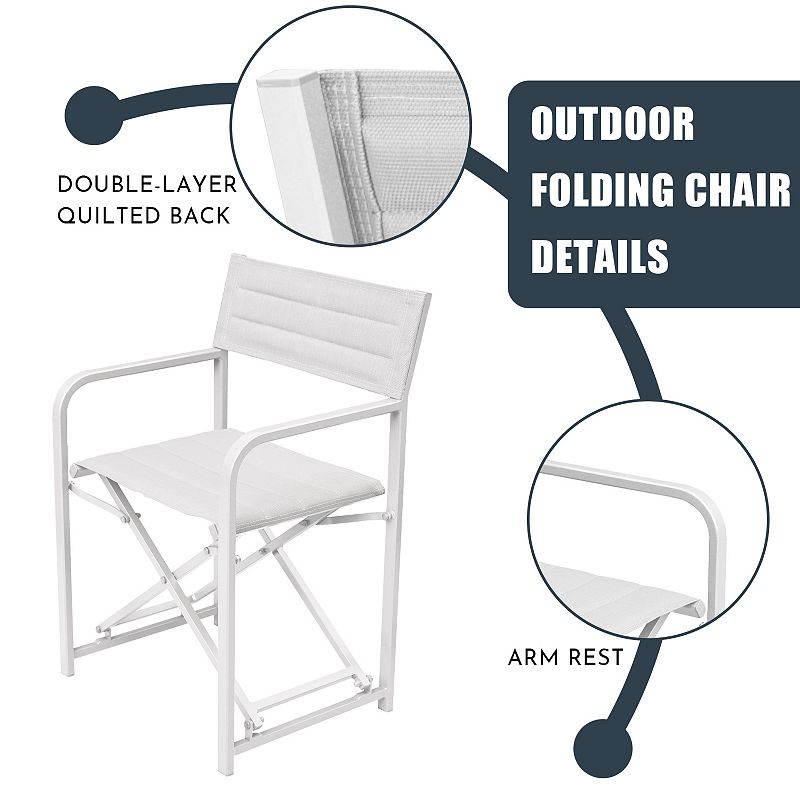 Aoodor Outdoor Director's Chair， Portable Makeup Artist Bar Height