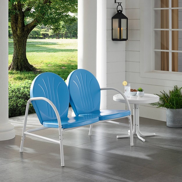 Griffith 2pc Outdoor Conversation Set Sky Blue Crosley