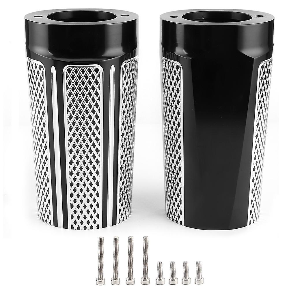 Pair Left+right Mesh Style Front Fork Boot Slider Covers Motorcycle Accessory Fit For Flhti Flhx Fltrx