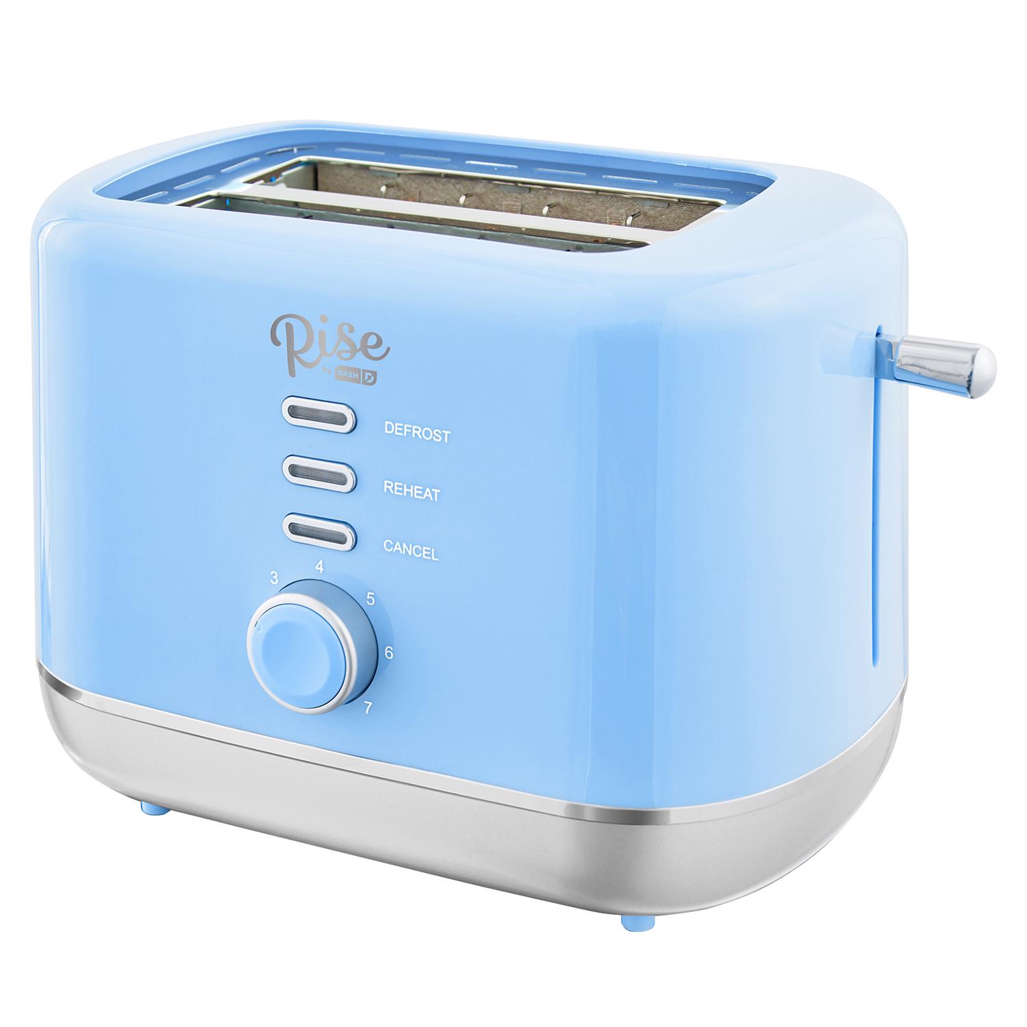 Rise by Dash Plastic Blue 2 slot Toaster 7.4 in. H X 7.2 in. W X 11.1 in. D