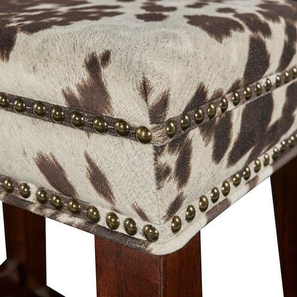 Ian Brown Cow Print Counter Stool