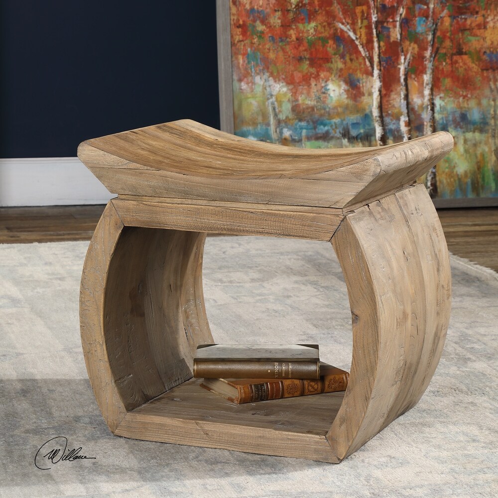 Uttermost Connor Reclaimed Elm Accent Stool