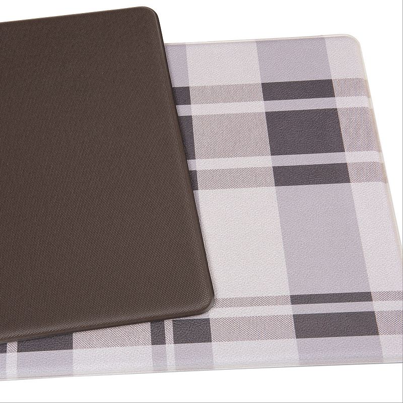 World Rug Gallery Plaid Anti-Fatigue Mat