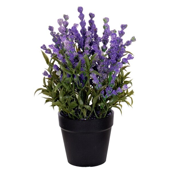 Vickerman 10 Purple Artificial Lavender in Plastic Pot，4 per bag.