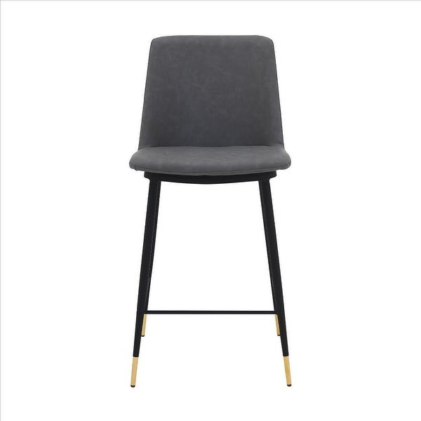 26 Inch Leatherette Seat Counter Height Barstool