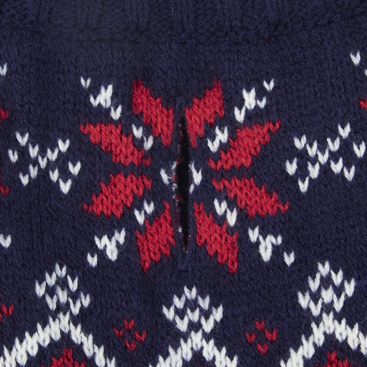 Frisco Moose Fair Isle Dog and Cat Sweater， Navy